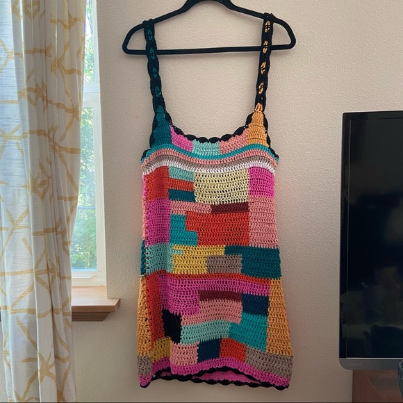 Tach Clothing Multicolor Meryl Crochet Mini Dress - Picture 5 of 9